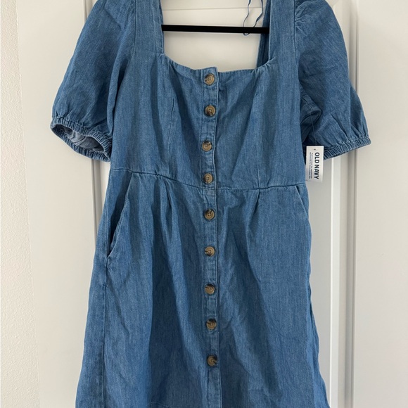 Old Navy Dresses & Skirts - Old Navy Puff-Sleeve Jean Mini Dress